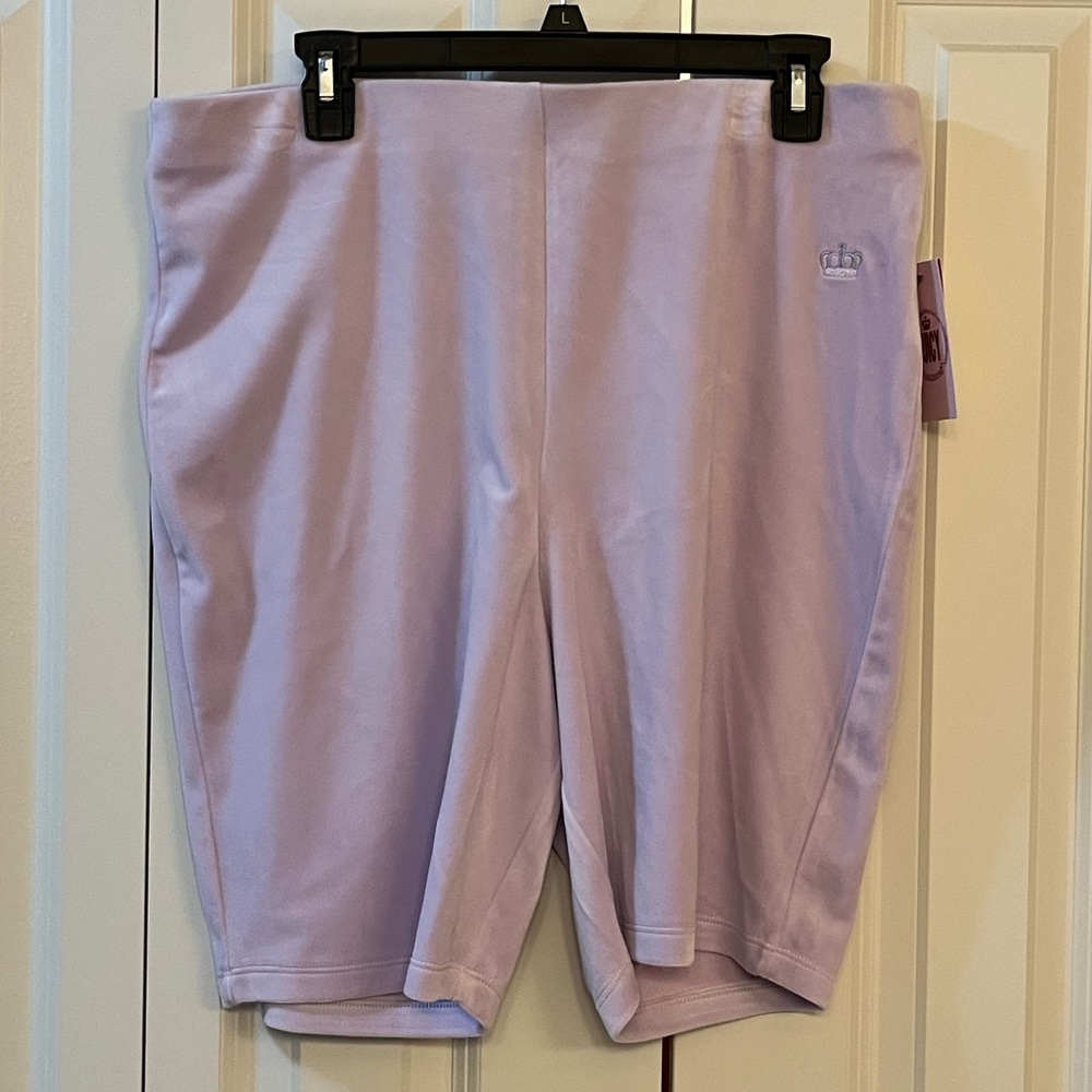 NWT Juicy by Juicy Couture Lilac Velour Biker Shorts Size XXL
